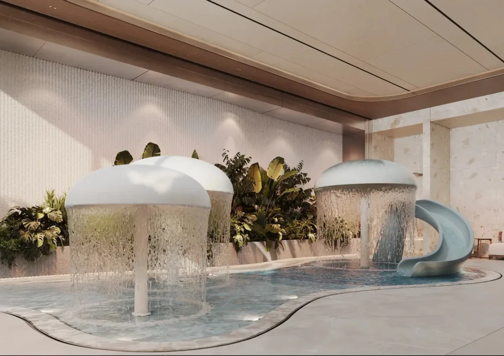 Piscina kids do NAEEM, empreendimento residencial em Pinheiros, São Paulo